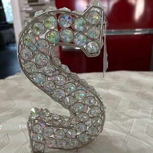 Crystal Embellished Decorative Letter S